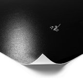 黒の背景に描かれたツノウミガラス野生の肖像 フォトプリント            (角)