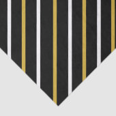 黒の背景に黒ストライプと白の文字 薄葉紙 (詳細)