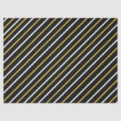 黒の背景に黒ストライプと白の文字 薄葉紙 (正面)