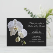 黒の背景のオーキッド マザーズデー ブランチ 招待状 (スタンド正面)