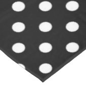 黒の背景水玉模様 テーブルクロス (アングル)