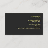 黒の背景（マゼンタ）アクセント 名刺 (裏面)