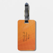 黒の自転車のシルエットに乗っているキツネ ラゲッジタグ (裏面縦)