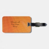 黒の自転車のシルエットに乗っているキツネ ラゲッジタグ (裏面横)