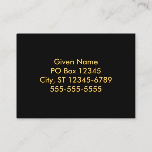 黒の色の口ひげを選ぶ 名刺 (裏面)