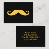 黒の色の口ひげを選ぶ 名刺 (正面/裏面)