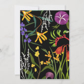 黒の花熱帯自然 招待状 (裏面)