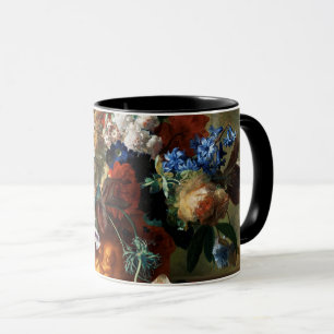 黒の花瓶の花束 マグカップ
