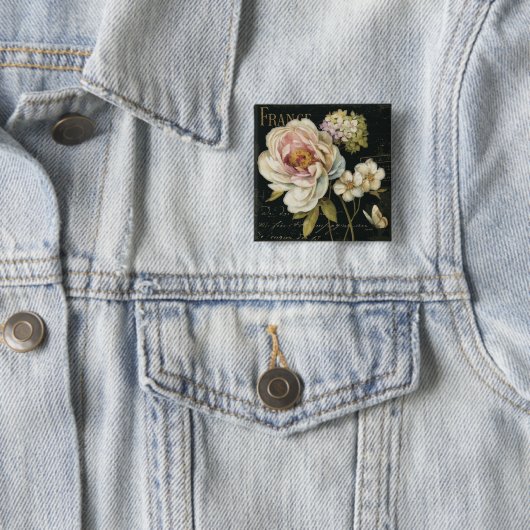 黒の花 缶バッジ (インサイチュ)