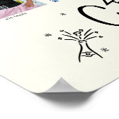 黒の落書きが入ったクリーム色の卒業記念K-12フォトコラージュ ポスター (角)