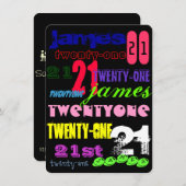 黒の落書き第21 招待状 (正面/裏面)