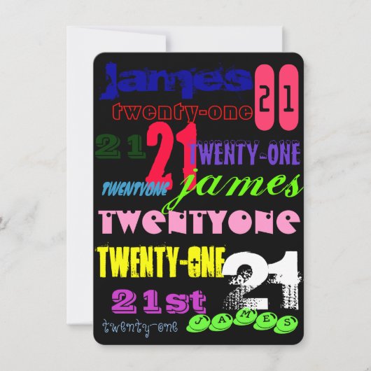 黒の落書き第21 招待状 (正面)