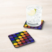 黒の虹の水玉模様 コースター (右側)