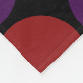 黒の虹の水玉模様 フリースブランケット (角)