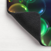 黒の虹色の泡 マウスパッド (コーナー)