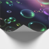黒の虹色の泡 ラッピングペーパー (角)