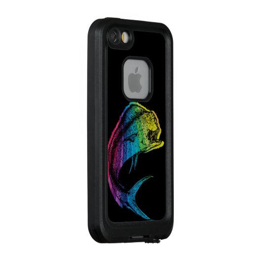 黒の虹Mahi Mahi LifeProof iPhoneケース (裏面/右)