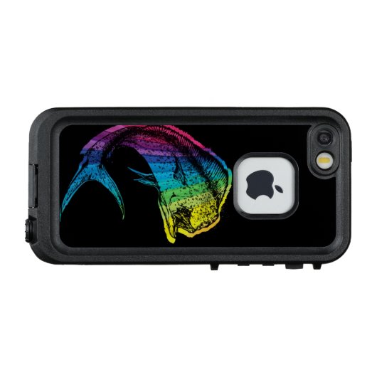 黒の虹Mahi Mahi LifeProof iPhoneケース (裏面横)