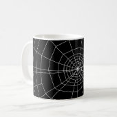 黒の蜘蛛の巣 コーヒーマグカップ (正面左)
