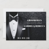 黒の蝶ネクタイの伴侶になってくれませんか 招待状 (正面)