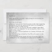 黒の蝶ネクタイの伴侶になってくれませんか 招待状 (裏面)