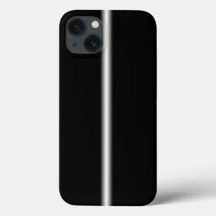 黒の衰退した白のストライプを滑らかにして下さい iPhone 13ケース