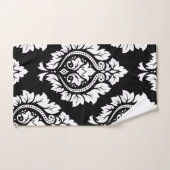 黒の装飾的なダマスク織の芸術Iの白 バスタオルセット (ハンドタオル)