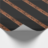 黒の西部の用具を使われた革ベルトのプリント ラッピングペーパー (角)