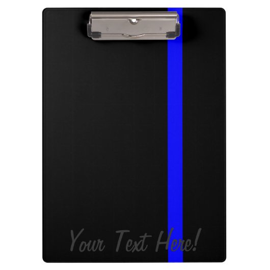 黒の記号による薄いブルーライン クリップボード (正面)