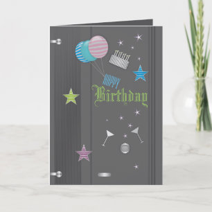 黒の誕生日カード カード