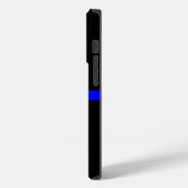 黒の象徴的な薄い青い無地の線 Case-Mate iPhoneケース (裏面 / 左)