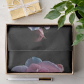 黒の豪華なピンクのバラ 薄葉紙 (ギフト)