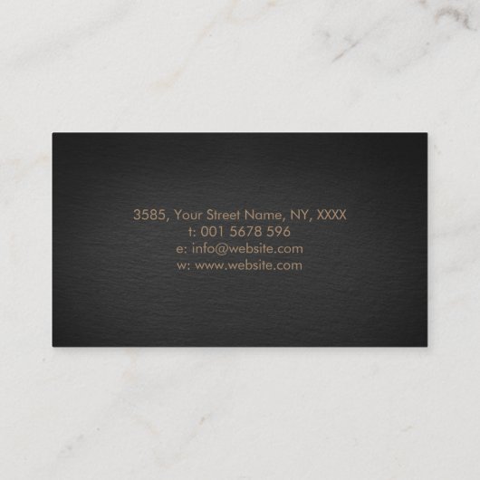 黒の贅沢な紫色のアメジストそして金ゴールドのはす 名刺 (裏面)