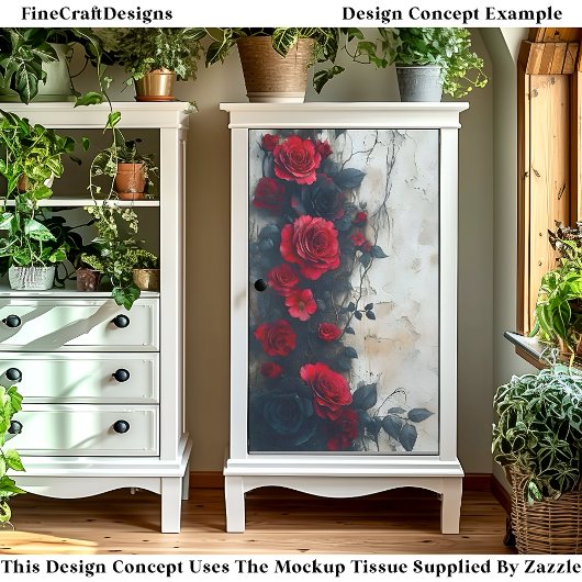 黒の赤いバラ、古い風化された壁CQ5デコページ 薄葉紙