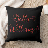 黒の赤いメモ クッション (ブランケット)