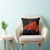 黒の赤いユリ クッション (椅子)