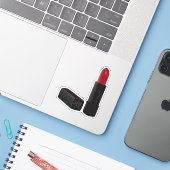 黒の赤い口紅 シール (ノートパソコンとiPhone)