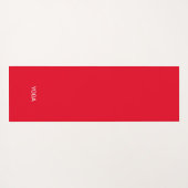 黒の赤い白い星模様 ヨガマット (裏面(横))