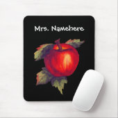 黒の赤いApple マウスパッド (マウス)