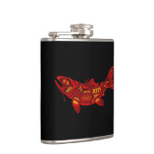 黒の赤いHaidaの精神の魚 フラスク (右)