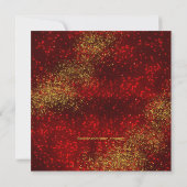 黒の赤と金ゴールドの仮装パーティー 招待状 (裏面)