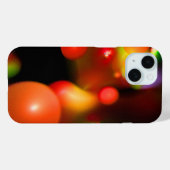 黒の赤オレンジ色の黄色いフラクタル気泡 Case-Mate iPhoneケース (裏面 (横))