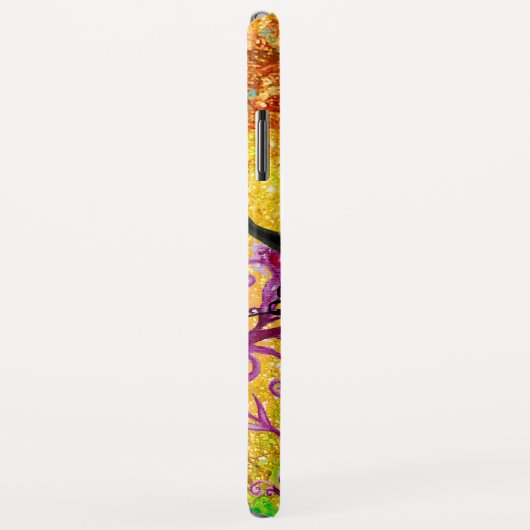 黒の赤ジェスターマスクの仮装イエローパープル Case-Mate iPhoneケース (裏面/右)