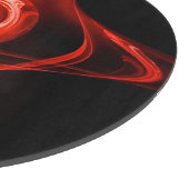 黒の赤フラクタルバラ カッティングボード (角)