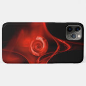 黒の赤フラクタルバラ Case-Mate iPhoneケース (裏面(横))