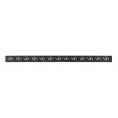 黒の蹄鉄 サテンリボン (正面)