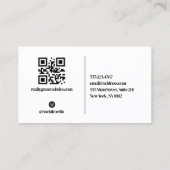 黒の追加ロゴのソーシャルメディアネットワークフォト 名刺 (裏面)