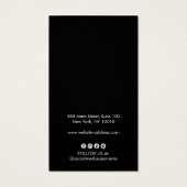 黒の追加ロゴソーシャルメディアのイヤリングディスプレイカード (裏面)