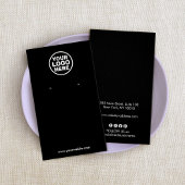 黒の追加ロゴソーシャルメディアのイヤリングディスプレイカード