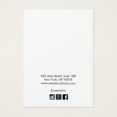 黒の追加ロゴ白いイヤリング縁どディスプレイカード (裏面)